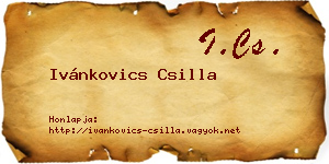 Ivánkovics Csilla névjegykártya