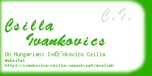 csilla ivankovics business card